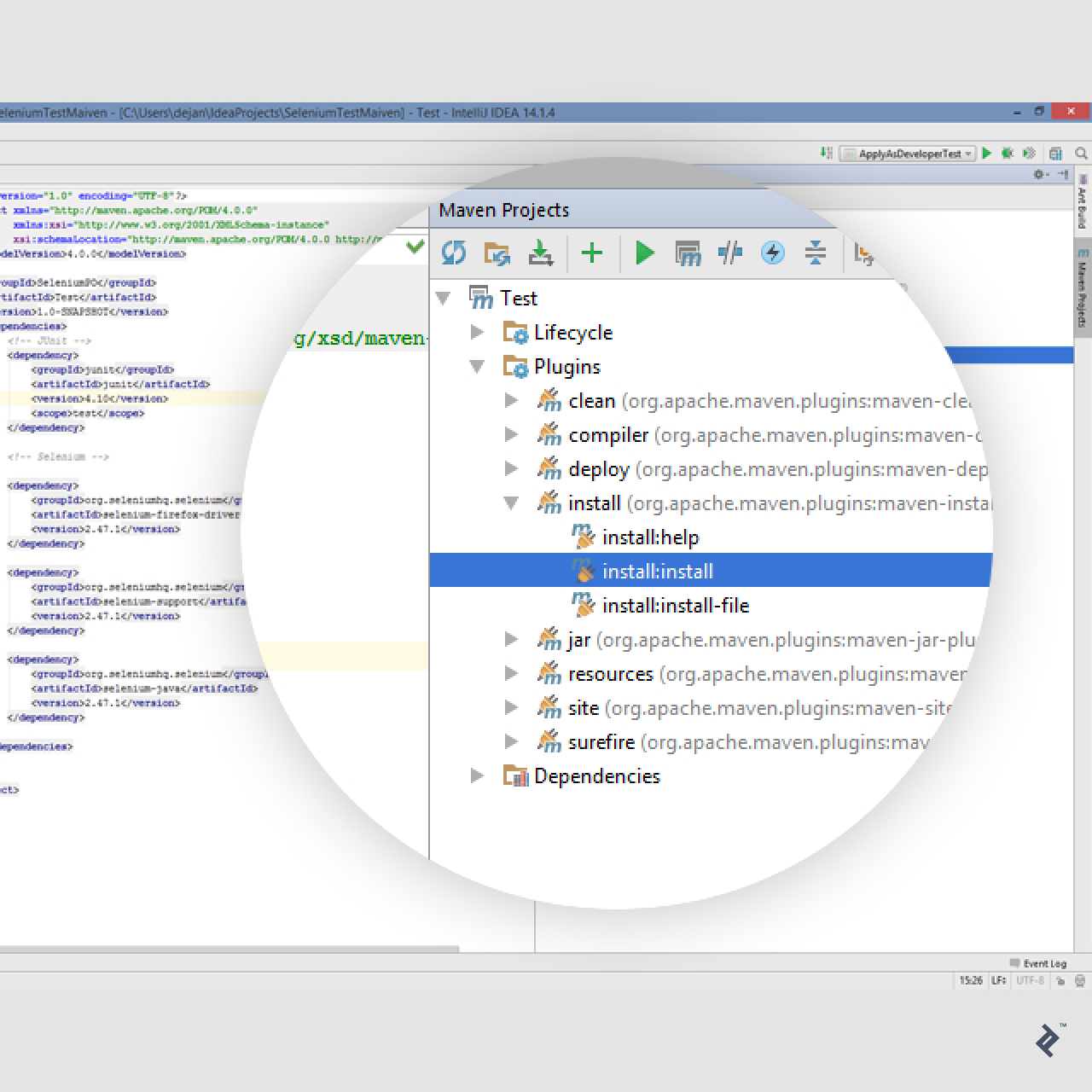 selenium testing tutorial IDE screenshot