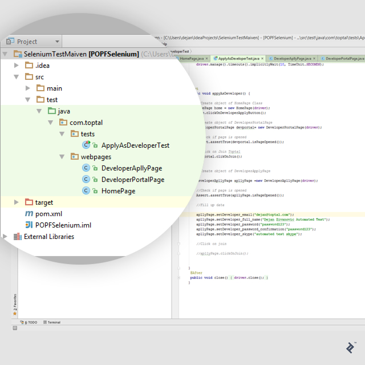 selenium testing example