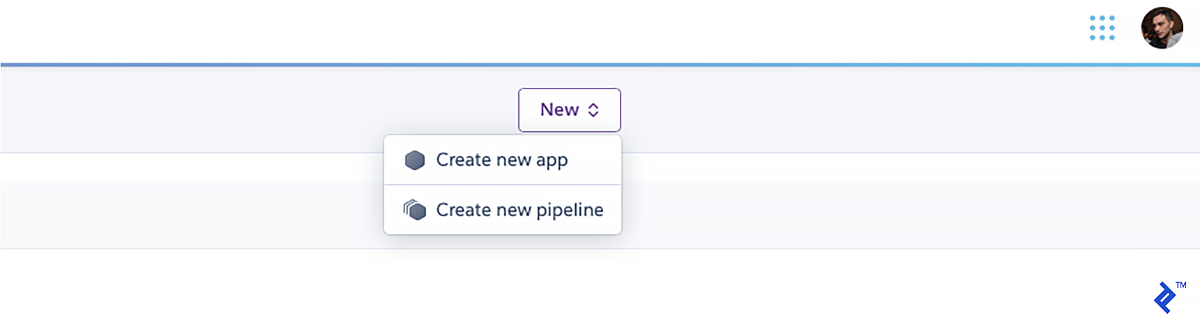 从Heroku仪表板的new菜单中选择“Create new app”.