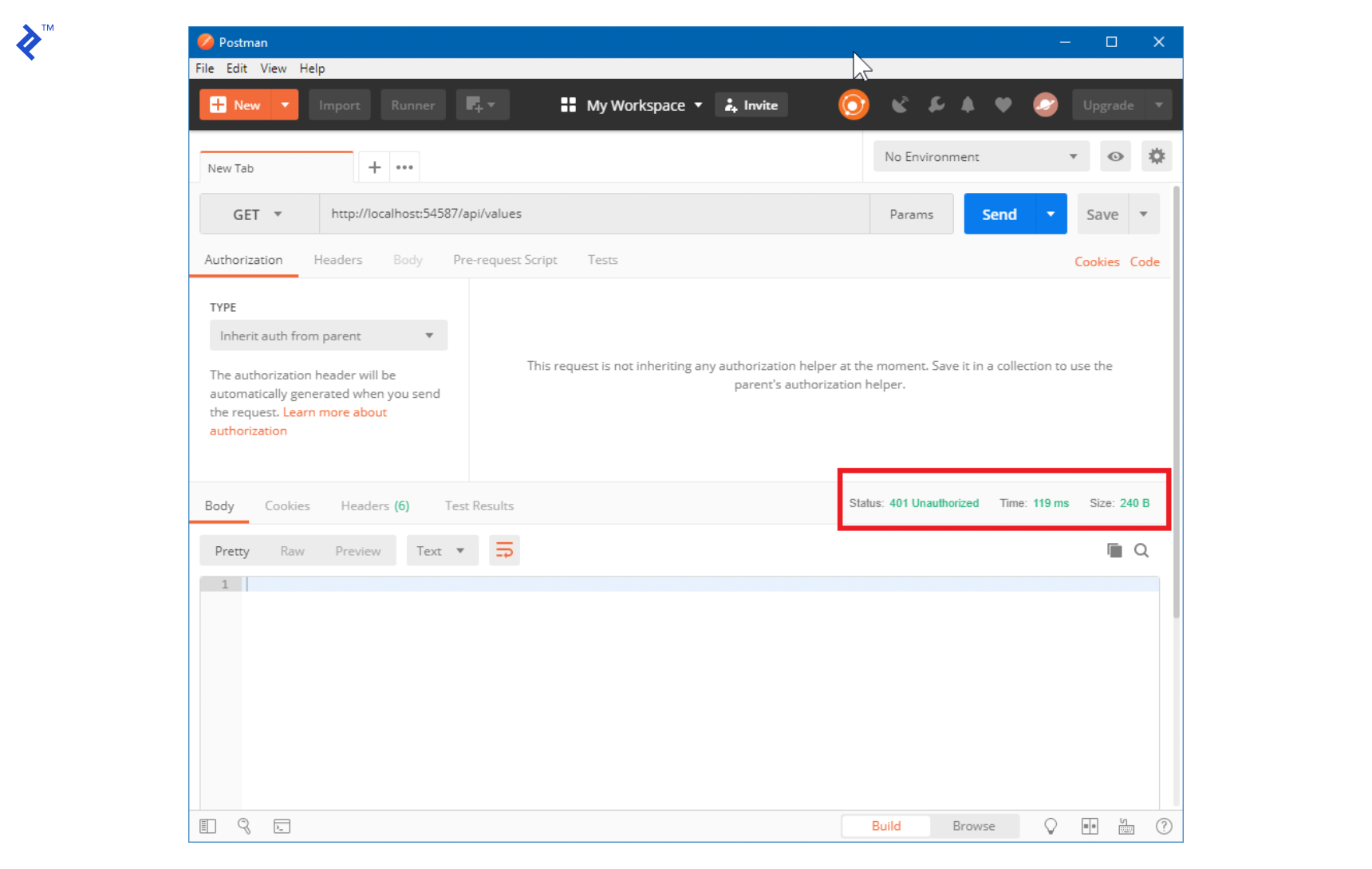 Unauthorized Error on Postman
