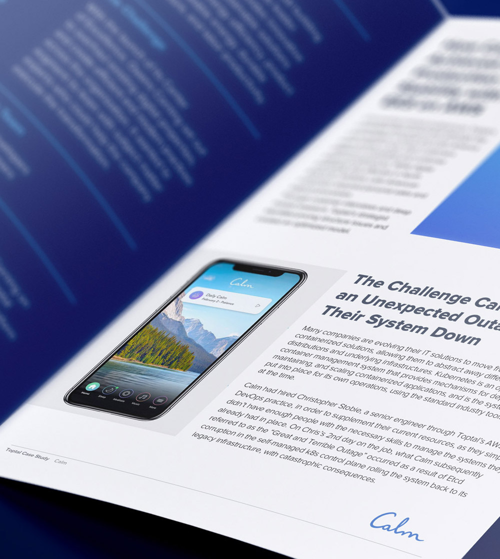 Toptal helps Calm achieve better production stability with EKS on AWS.