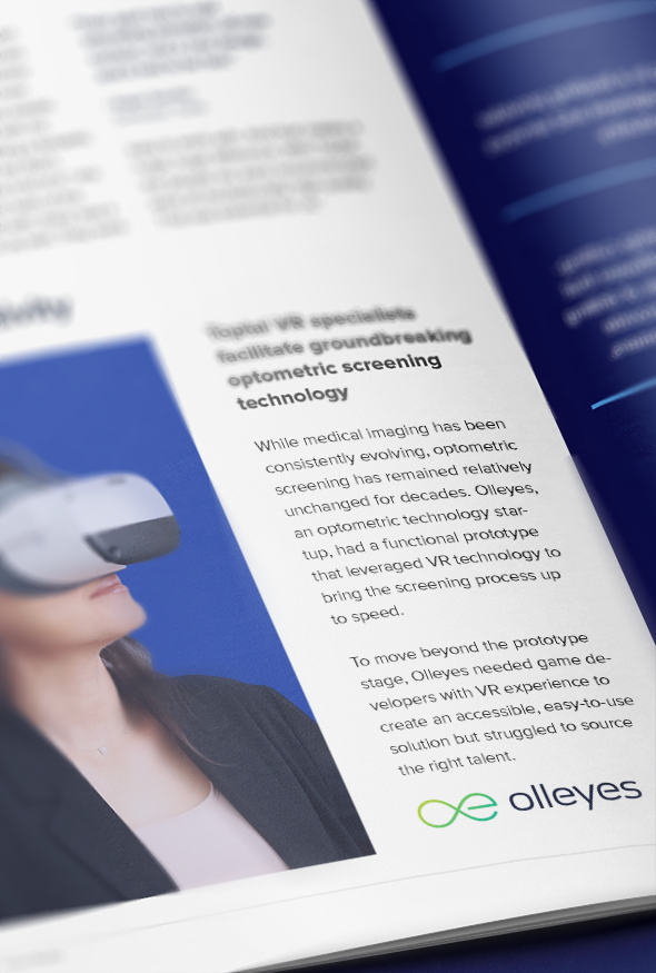 Toptal VR engineers and game developers facilitate groundbreaking optometric screening technology.