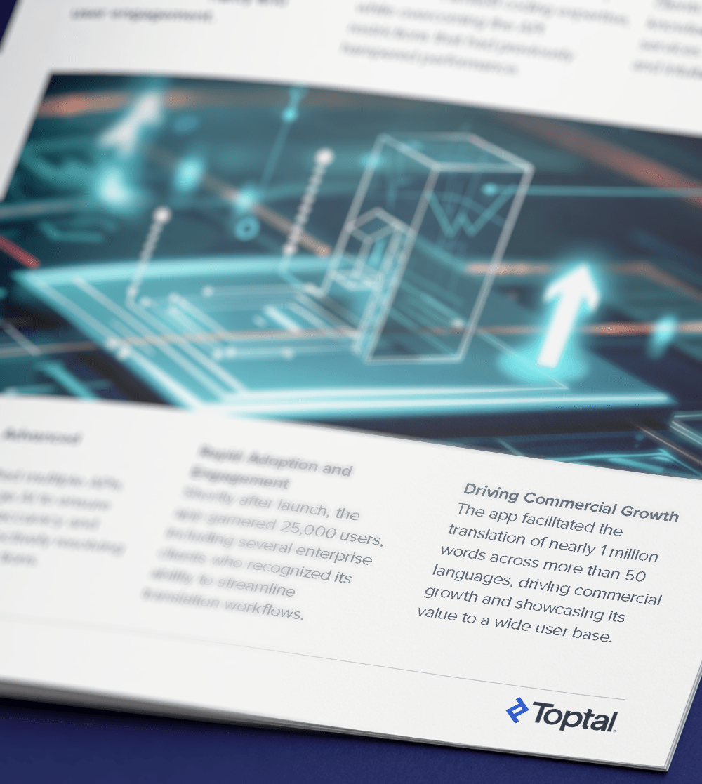 Toptal Salesforce developer helps drive 25,000 users to adopt technology firm’s translation app.