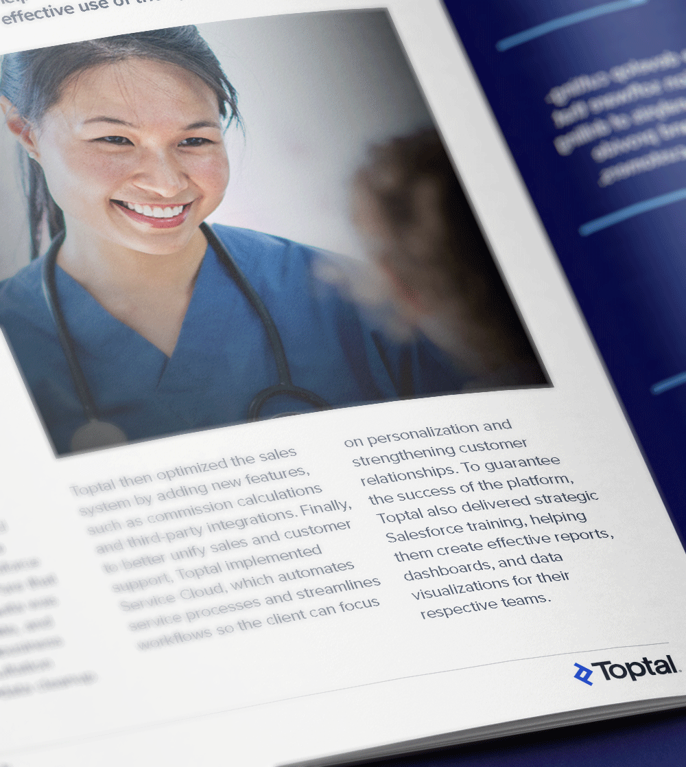 Toptal Salesforce developer optimizes CRM for B2B health company.