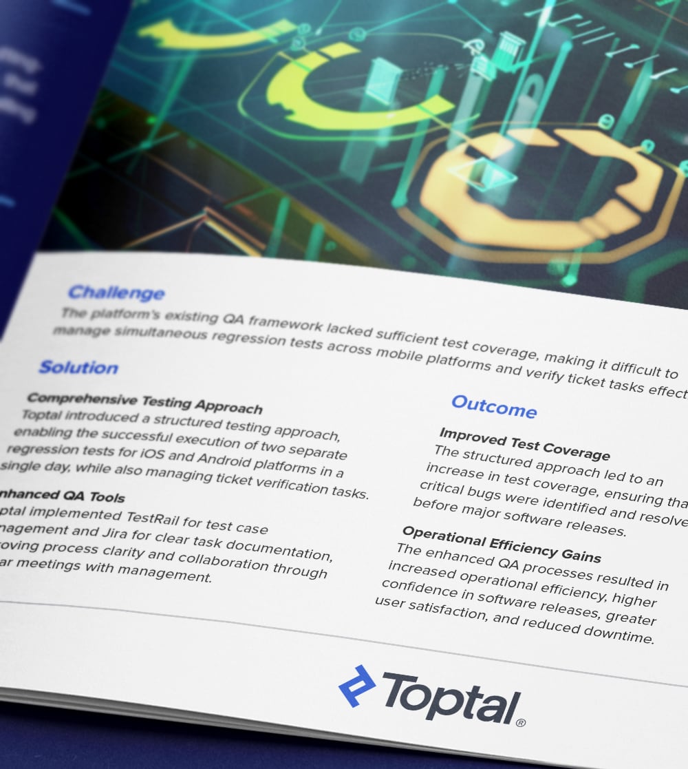 Toptal enhances QA processes for leading social media platform.