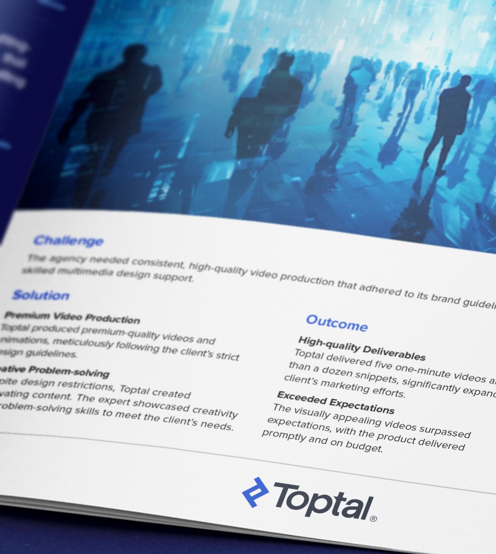 Toptal revamps health product marketing with high-quality videos.