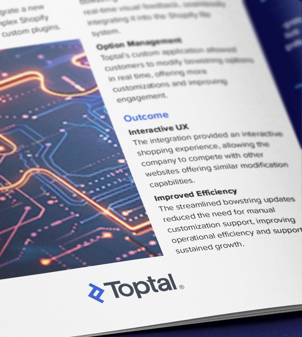 Toptal Shopify developer elevates archery store with custom bowstring tool integration.