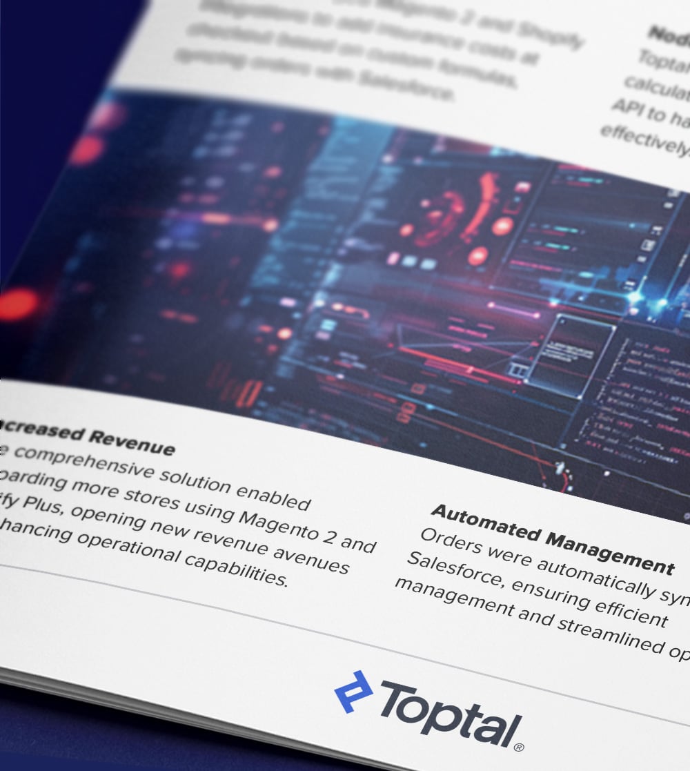 Toptal Shopify developer enhances insurance company’s parcel insurance integration at checkout.