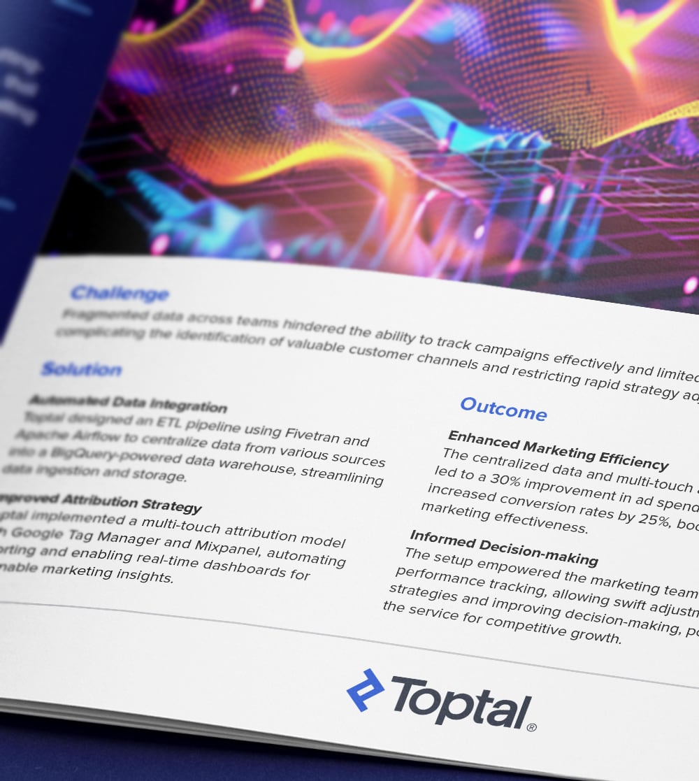 Toptal builds centralized data tracking for matchmaking service with Google Tag Manager, enabling a 25% increase in conversion rates.