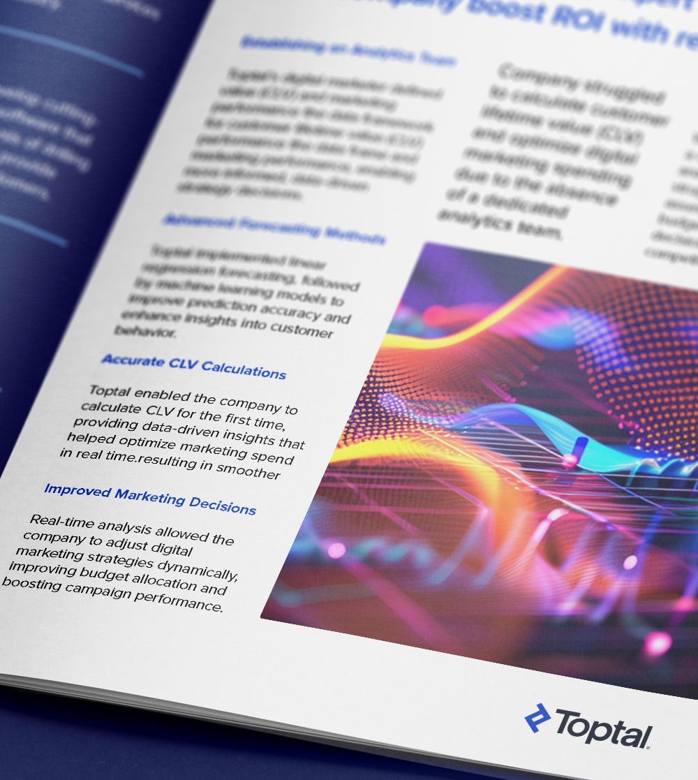 Toptal digital marketing expert helps Fortune 500 food company boost ROI with real-time analytics.