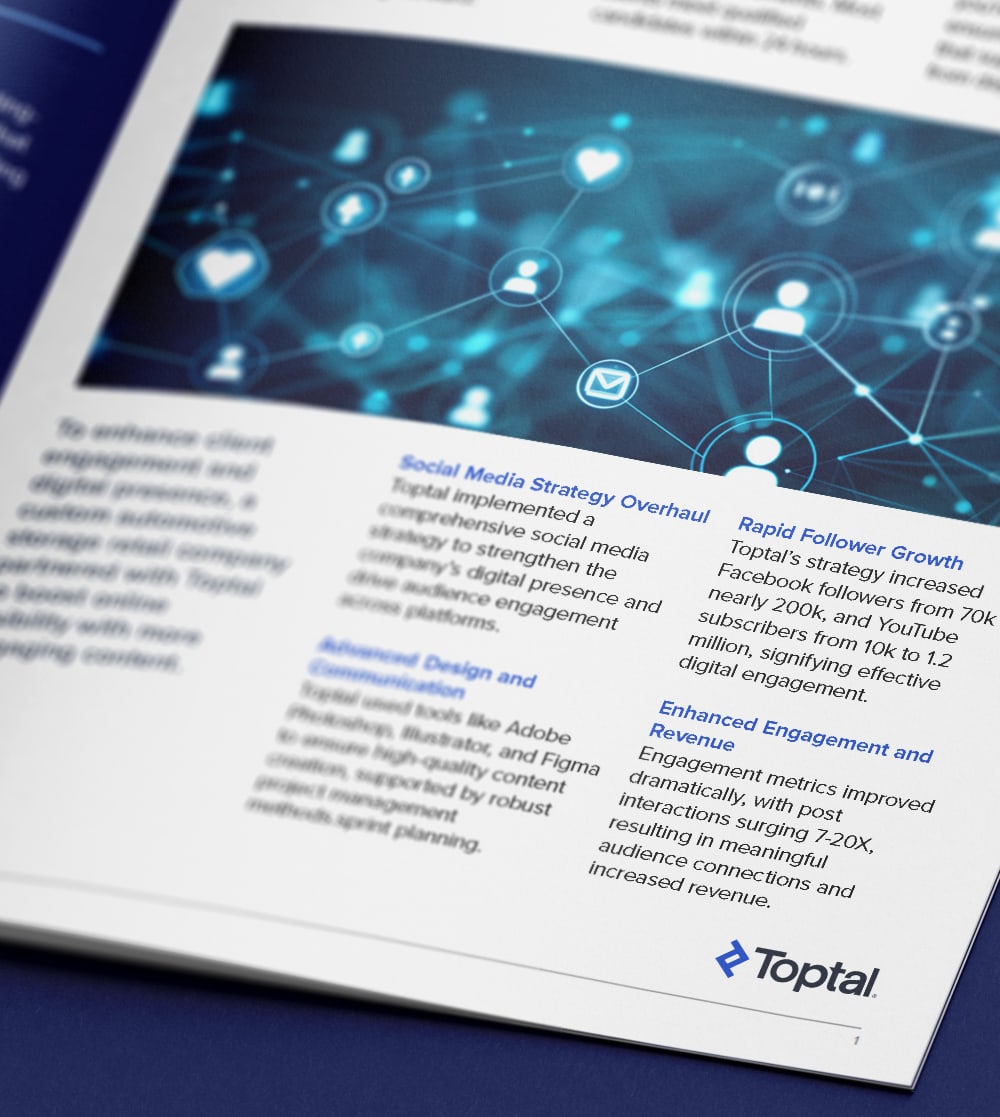 Vehicle storage brand partners with Toptal to scale to 1.2M YouTube subscribers.