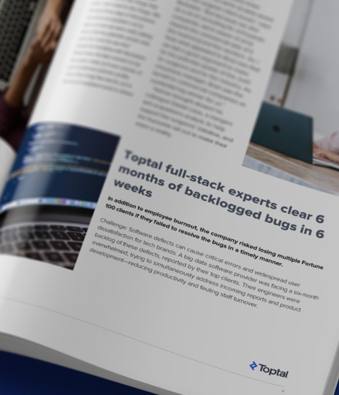 Toptal automation engineers boost search speed by 100x for a global reinsurer’s info system.