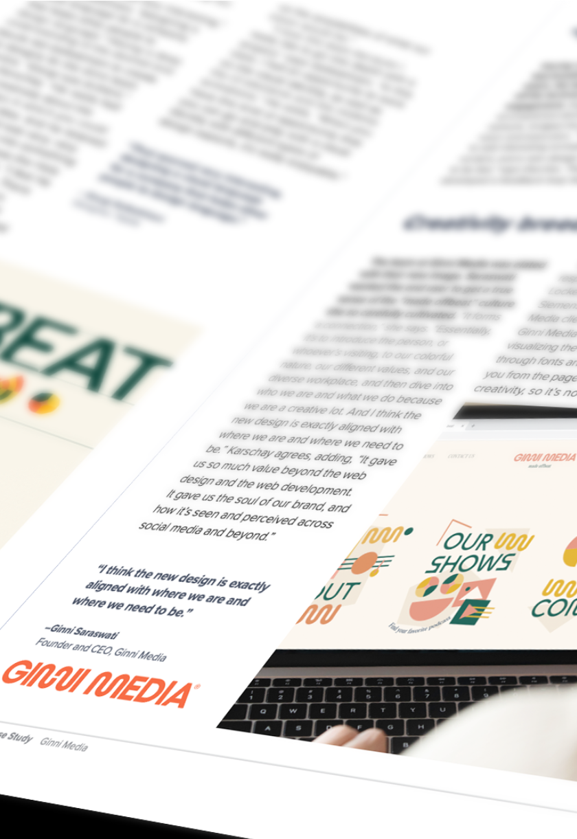 Ginni Media up-levels its brand identity while preserving its unique vibe.