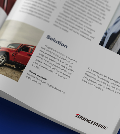 Bridgestone transforms tire tracking using Toptal’s product design services.