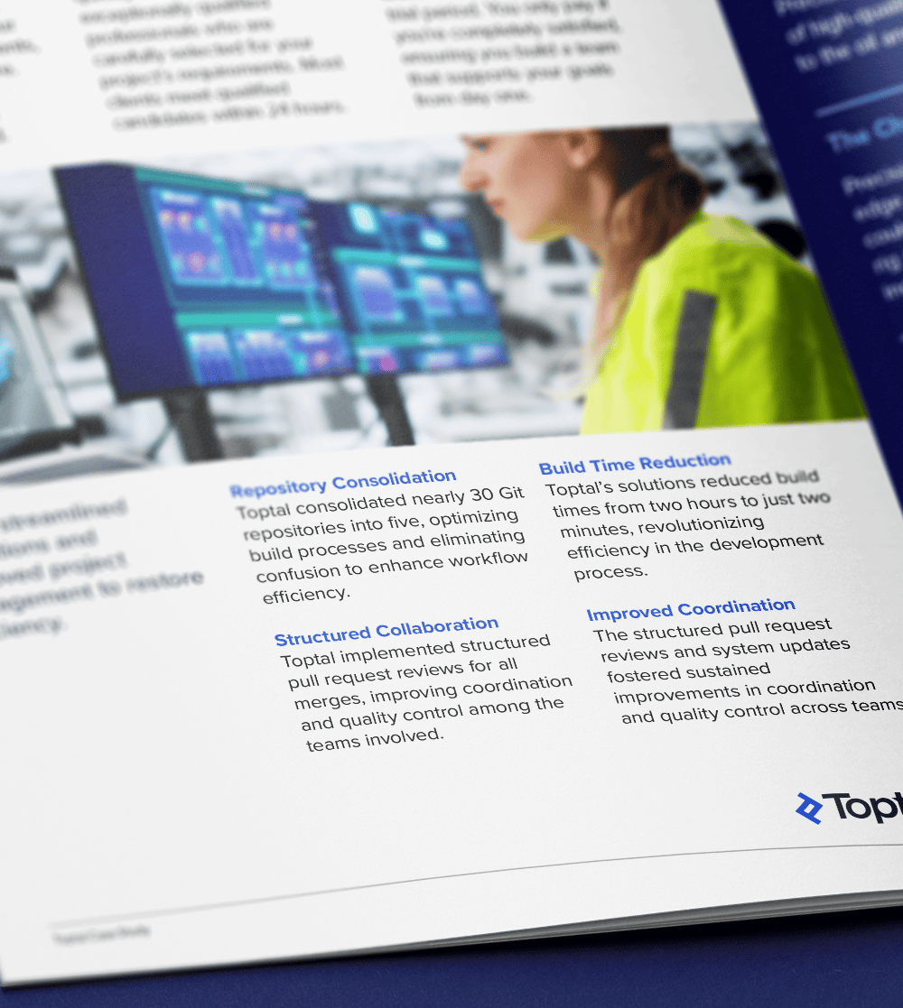 Toptal cuts IoT system build times by 98% for leading car manufacturer.