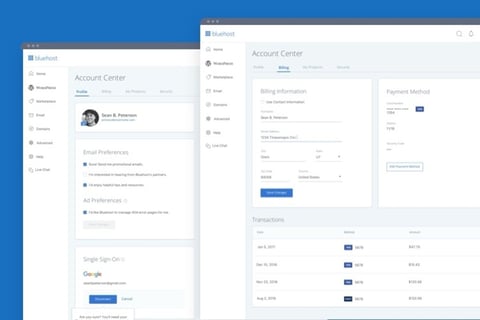 Bluehost | Customer Panel Experience Redesign project