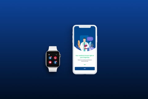 Smartwatch and Mobile UI/UX Design for a Healthcare App project