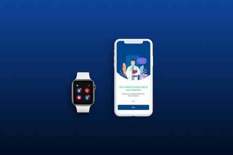 Smartwatch and Mobile UI/UX Design for a Healthcare App project