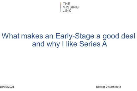 Early-stage and Series A Companies Investment Comparison project