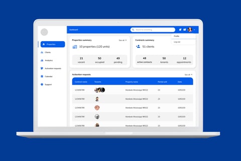 Dashboard UI/UX for an Online Property Management Platform project