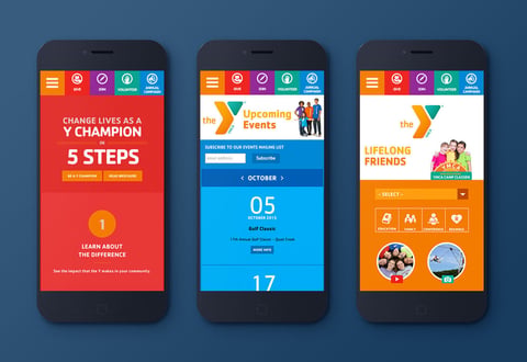 YMCA Responsive Web Design and Poster Illustration project