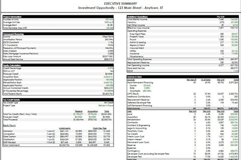 Underwriting Model for the LIHTC Developer project