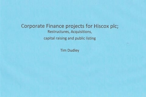 Corporate Finance Projects for Hiscox PLC project