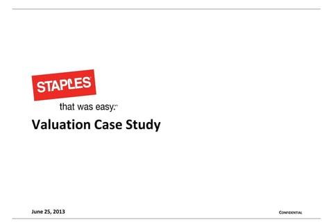 Staples Valuation Case Study project