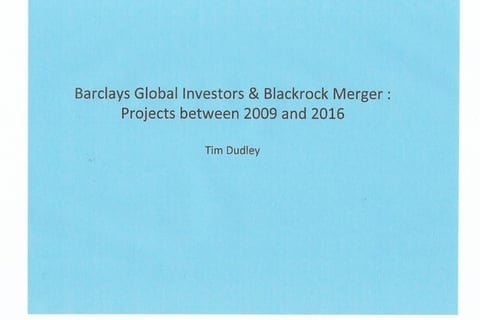 Merger of BlackRock and Barclays Global Investors project