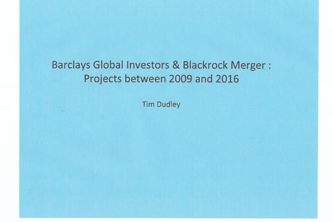 Merger of BlackRock and Barclays Global Investors project
