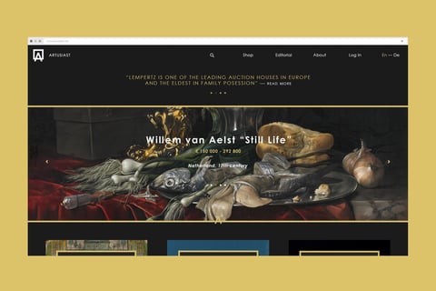 Artusiast | Auction House Website project