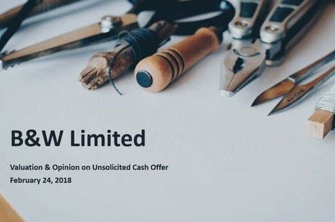 Valuation of $100 Million Consumer Product Company project