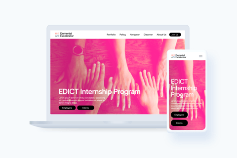 Responsive Web Design for Climate Tech Nonprofit project