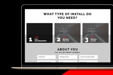 Global Supplier of Fitness Equipment | Landing Page Designs project
