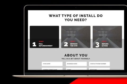 Global Supplier of Fitness Equipment | Landing Page Designs project