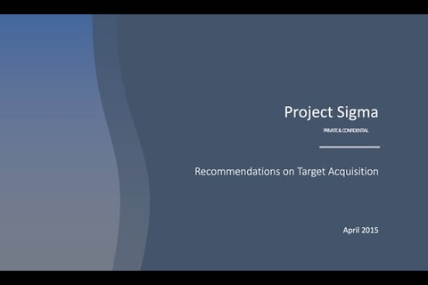 Project Sigma - Hospital Acquisition project