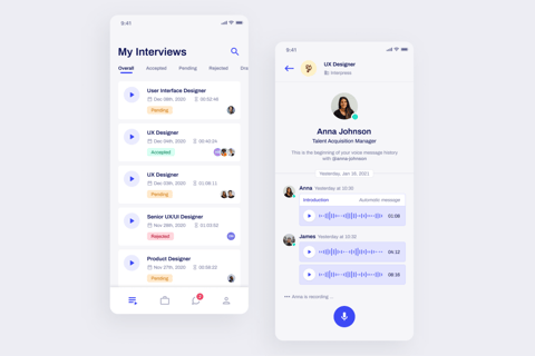 Interviewshare Mobile App for Job Seek project