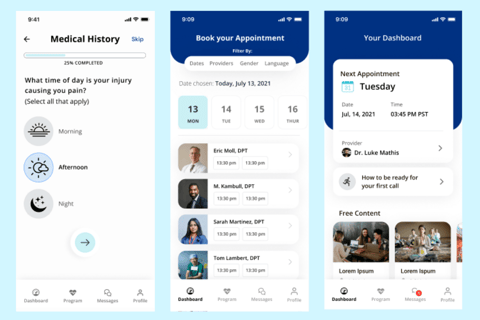 Physical Therapy New Patient Onboarding App project