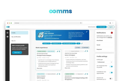 Comms | Web3 ICP Job Search Platform project