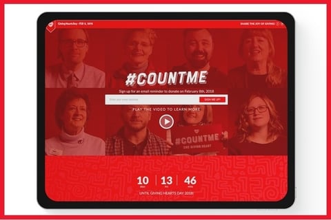 Giving Hearts Day Donation Journey Map and Web App Design project