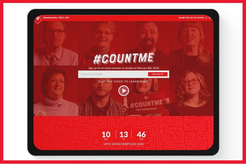 Giving Hearts Day Donation Journey Map and Web App Design project