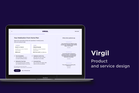 Virgil Product Design | Web Design project