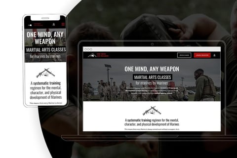Web Design for Marine Corps Martial Arts Program project