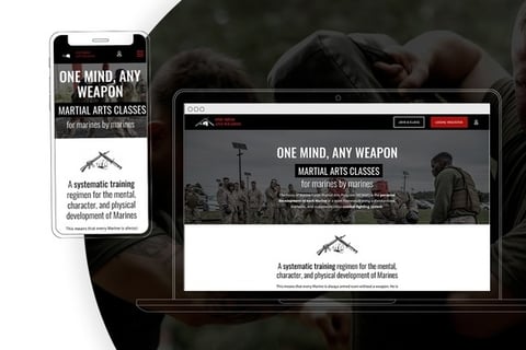 Web Design for Marine Corps Martial Arts Program project