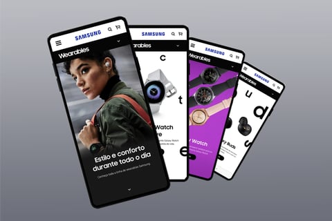 Landing Page for Samsung Wearables project