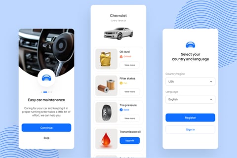 Carflex - Automobile Maintenance Mobile App project