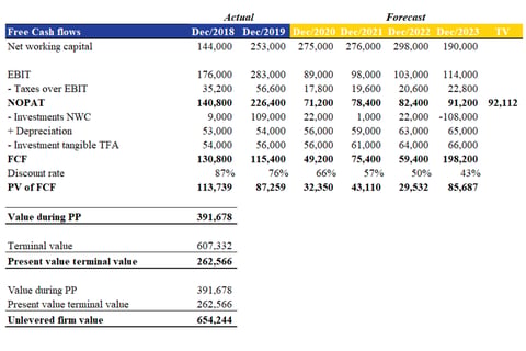 Business Valuation Model project