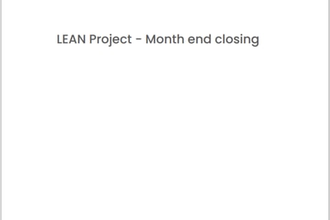 Lean Process Improvement | Month-end Close project