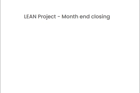 Lean Process Improvement | Month-end Close project