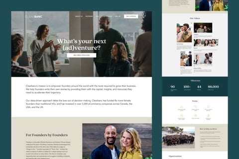 Landing Page | Clearbanc project